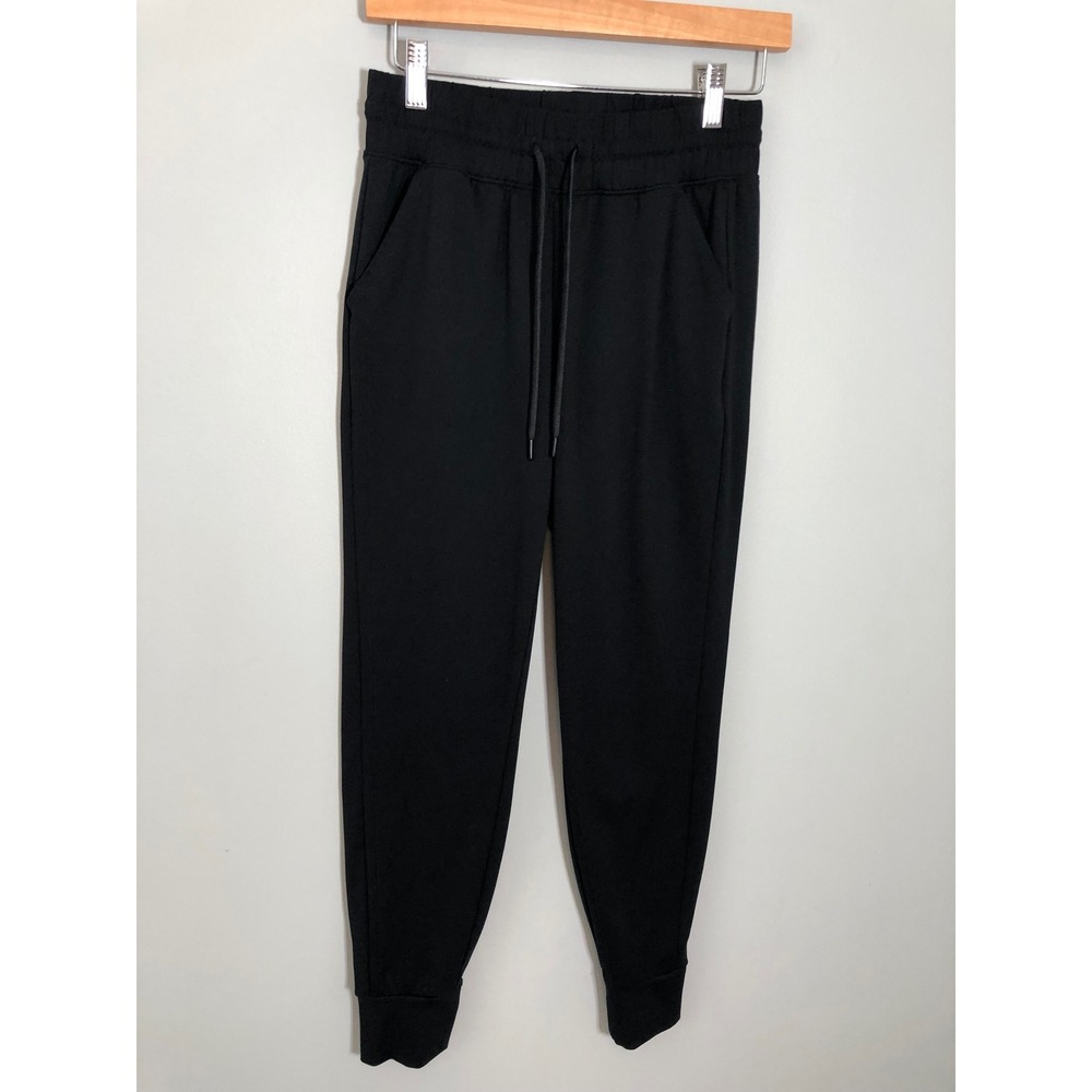 Yogalicious Lux Maya Illusion Jogger Womens XS Black Drawstring Pockets Stretch
